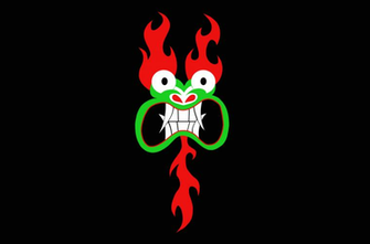HD Wallpaper Of Aku From Samurai Jack In Plain Black Background