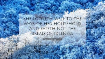 Proverbs Asv Desktop Wallpaper She Looketh Well To The