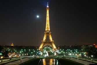 Eiffel Tower Wallpaper At Night Background Image