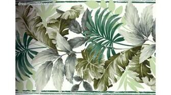 Home Green Tropical Leaves Wallpaper Border