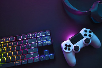 Colorful Gaming Accessories Delightful Wall Mural Photowall
