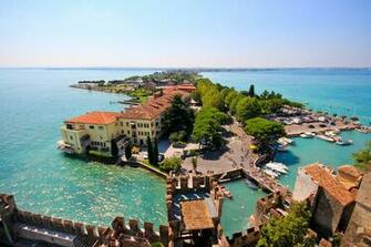 Wallpaper Photographs Locality Sirmione Italy Lake Garda