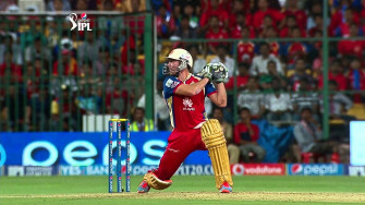 Rcb Cricket Icon Ab De Villiers In Action Wallpaper