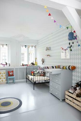 Ferm Living Grey Harlequin Wallpaper