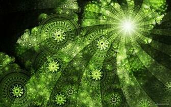 Green Fractal Picture Widescreen Wallpaper