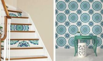 The Jasmine Medallion Peel And Stick Wallpaper Looking Fashionable On