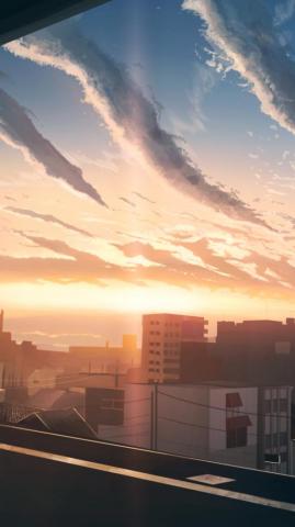 Wallpaper City Sunset 4k Art