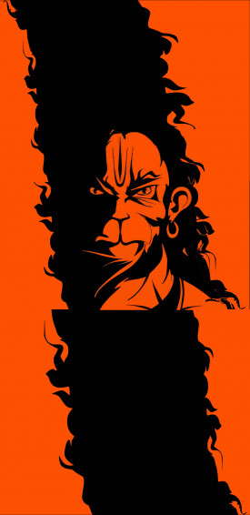 Powerful Hindu God Hanuman Phone Wallpaper