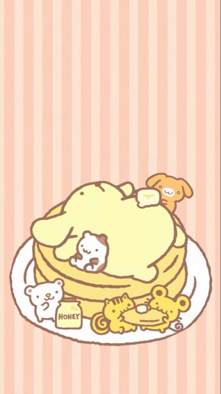 Pompompurin Wallpaper Hello Kitty iPhone
