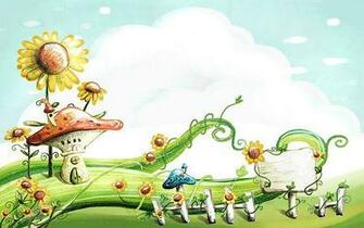 Summer Fairyland Artistic Scene Illistrations Children S