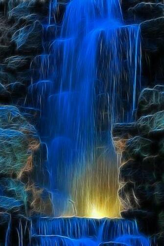 Blue Waterfall Wallpaper Screensaver Pre Id