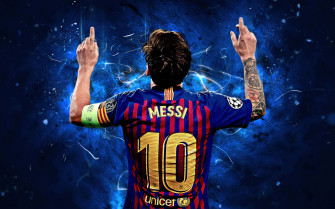 Lionel Messi Pointing Up Sxniete2f578auh7 Wallpaper