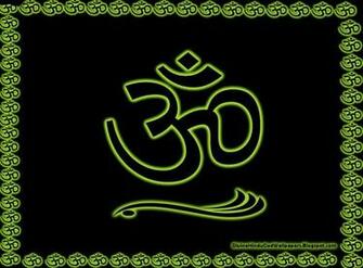 Om In Green Background Image HD