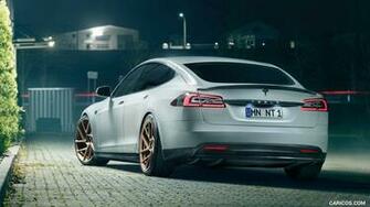 Novitec Tesla Model S Rear Three Quarter HD Wallpaper