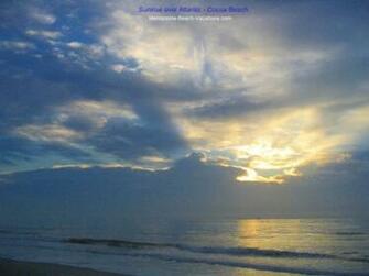 Cocoa Beach Florida Sunrise Over Atlantic Ocean