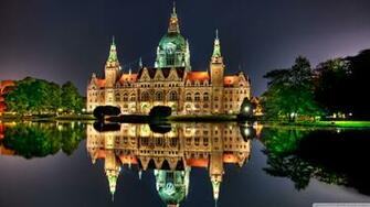 The New City Hall In Hanover Germany 4k HD Desktop Wallpaper