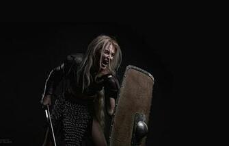 Wallpaper Girl Sword Shield Gladiator Gladius Image For