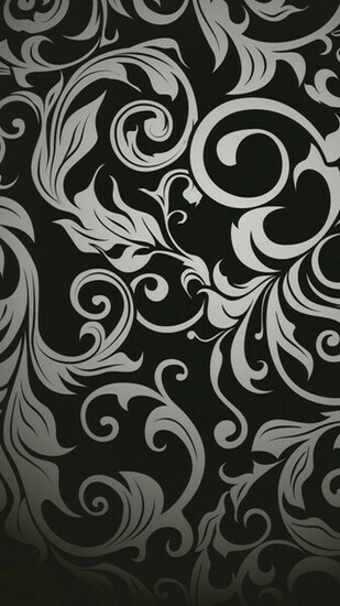 Android Wallpaper Black White Abstract Pattern Leaves Ultra Pixel