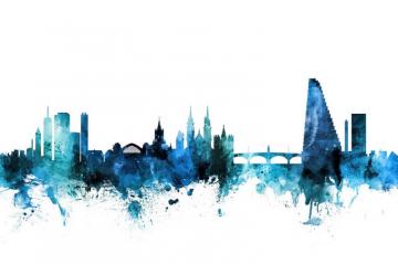 Basel Switzerland Skyline Unique High Quality Poster Photowall