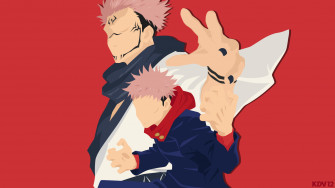 Ryomen Sukuna And Yuji Itadori Made Using Adobe Illustrator R