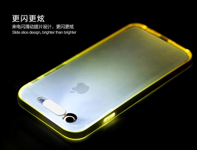 Incoming Call Led Blink Transparent Back Case Cover For iPhone 6s Plus