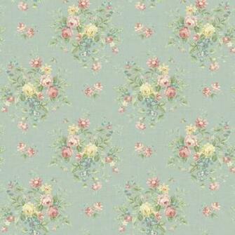 Light Blue Floral Bouquet Fairwinds Studio Wallpaper