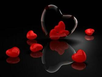 Hearts Black Background HD Wallpaper Amp Background