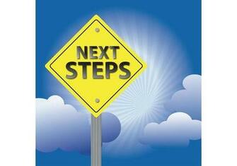 Next Steps Sign Background Traffic Signal Following