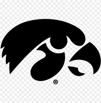Iowa Hawkeye Stencil Logo Transparent Hawkeyes Png