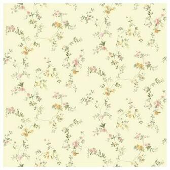 Sure Strip Vanilla Cream Document Vine Wallpaper Traditional