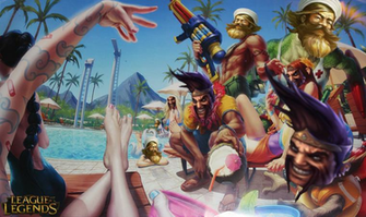 Pool Party Gangplank And Draven By Viktortheturtle