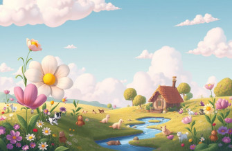 Aesthetic Cartoon Image Wallpaper