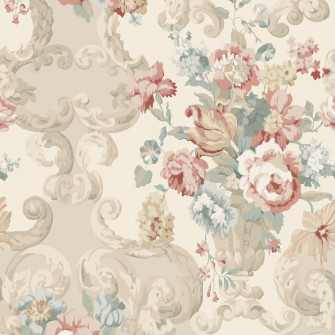 Mulberry Home Floral Rococo Wallpaper