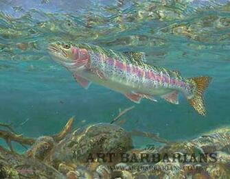 Rainbow Trout Art Wallpaper