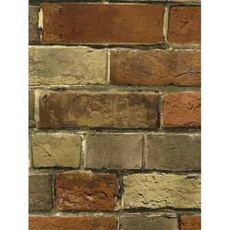 Wallpaper Faux Rust Tuscan Brick Wall Looks Real Up