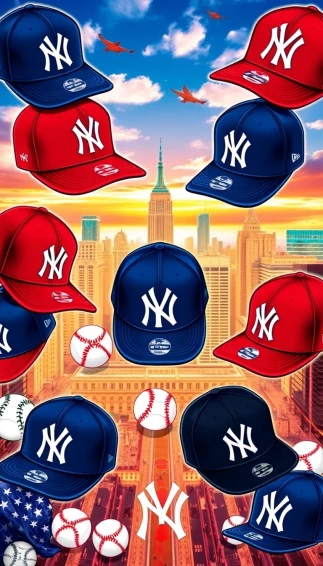 New York Yankees Caps Wallpaper