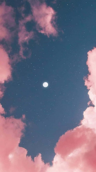 Pink And Blue Clouds Wallpaper