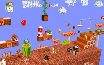 Super Mario Nes 3d Wallpaper Game