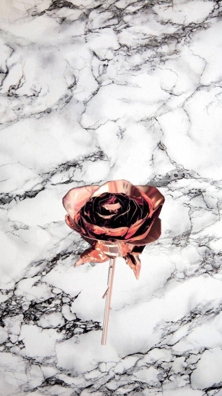 Rose Gold White Marble Wallpaper