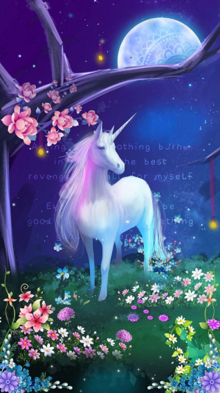 Winter Glitter Wallpaper Blue iPhone Unicorn