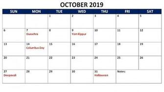 October Calendar Printable Wallpaper