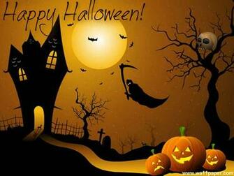 Happy Halloween Orange HD Wallpaper Computer