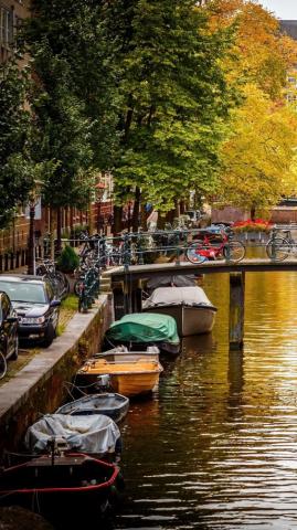 Amsterdam City Bridge Netherlands iPhone Wallpaper