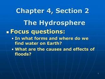 Chapter Section The Hydrosphere Ppt