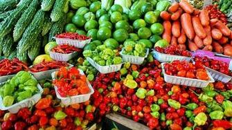 Farmers Market Fresh Vegetable Ripe Various Photo From