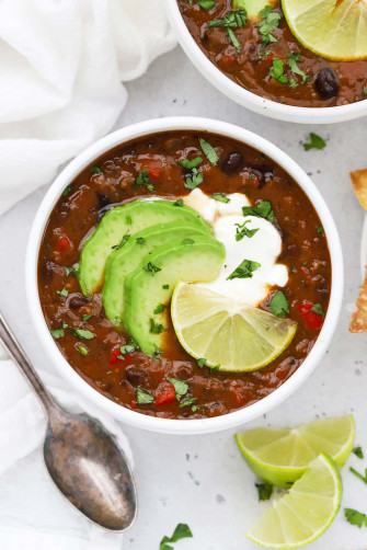 An Appetizing Bowl Of Black Bean Soup Wallpaper