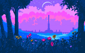 Pixel Art Aesthetic Wallpaper Background Desktop