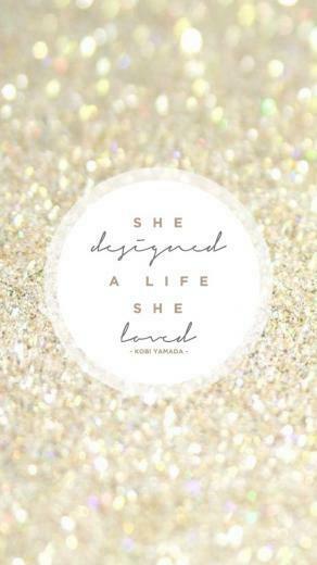 Gold Glitter She Designed A Life Quote iPhone Wallpaper Phone