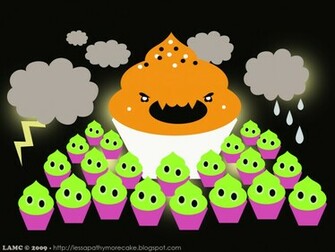 Cute Stew Count Cupcake Halloween Wallpaper