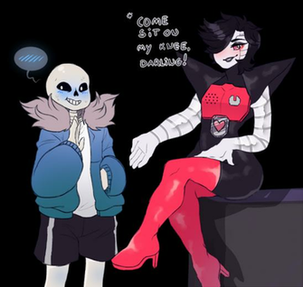 Mettaton X Sans By Corruptglitch